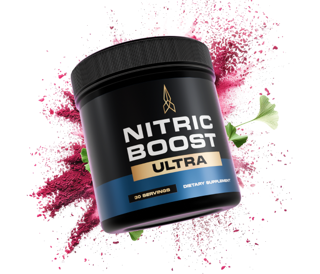 Nitric Boost Ultra supplement bottle for male enhancement and circulation support