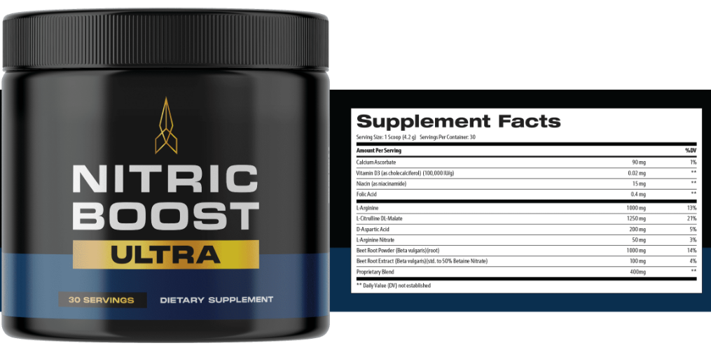 Nitric Boost Ultra Supplement Facts Label